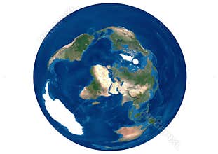 World satellite image with continents