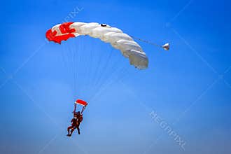 After free fall like a bird float in the air.