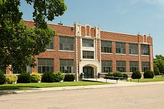 Generic High School Building Exterior Facade