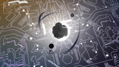 Quantum computer technology, concept animation.