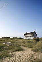House with path to beach.
