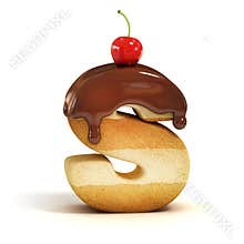Cake 3d font letter S