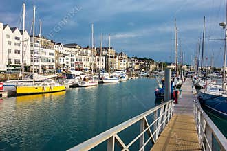 Harbor and Skyline of Saint Peter Port, Guernsey, Channel Islands, UK