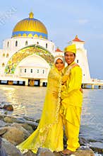 Beautiful bride and bridegroom