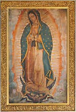Image of the virgen de guadalupe in  Basilica of Guadalupe, mexico VIII