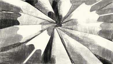 Drawing black and white of pencils