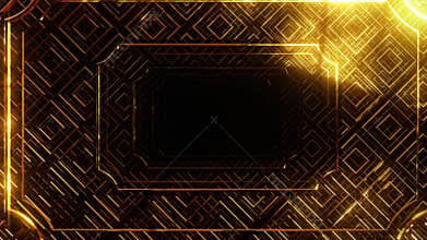Golden anniversary card in art deco style