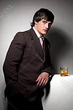 Business man with drink