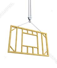 Hook holding wooden frame
