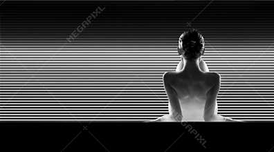 A gorgeous woman's back