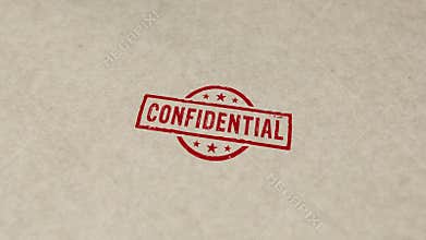 Confidential stamp and stamping animation