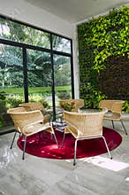 Green eco friendly environment living room housing