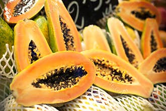 Fresh papayas