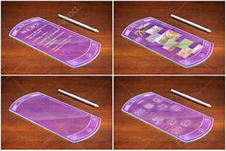 Four futuristic screens
