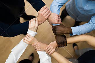 Group Of Business People Commitment