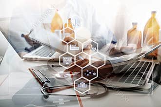 General Medical Services GMS and general practitionersSmart doctors make report notes COVID-19.