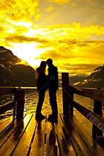 Silhouette of lovers