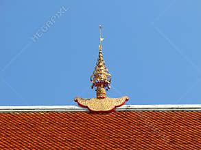 Gable apex on the temple roof