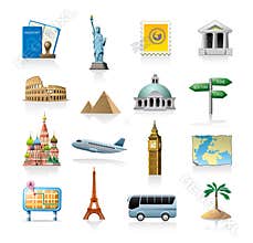 Travel icon set