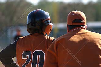 Baseball player and base coach