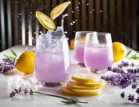 Lavender lemonade with a splash