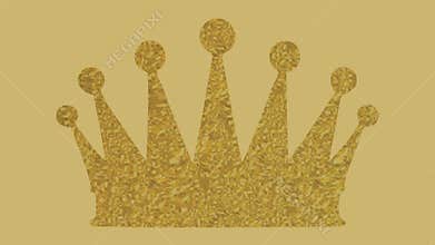 Artistic crown, video, colors, isolated.