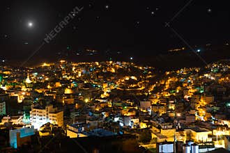 Christmas star above Bethlehem, Palestine, Israel