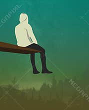 A guy alone waiting for love