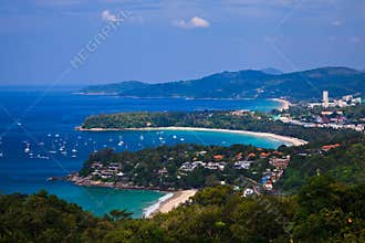 Bird eye view of Phuket, Thailand