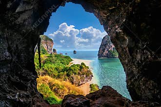 Viewpoint at Bat Cave in Railay, Krabi, Thailand