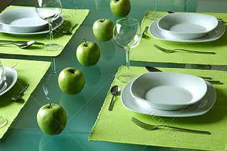 Trendy dining table setting