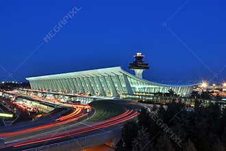Washington Dulles International Airport at Dusk