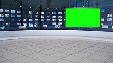 Virtual News Studio Background loop