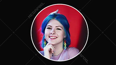 blow kiss flirty woman romantic cute icon avatar