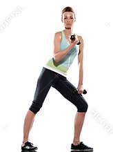 Women workout biceps