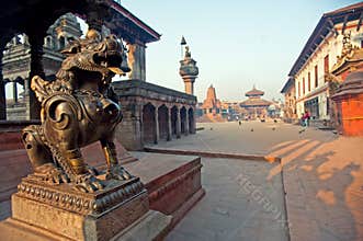 Bhaktapur Durbar Square, Nepal.，temple