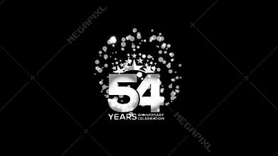 54 Year Anniversary Day Silver logo Videos