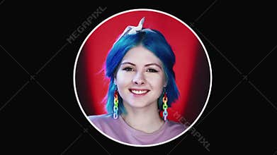 happy woman life optimism smiling model avatar