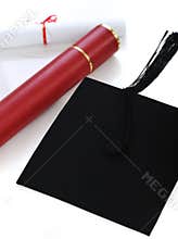 Diploma and graduating cap