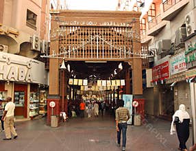 Gold souk (market) entrence in Dubai