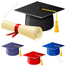 Graduation Hat and Diploma