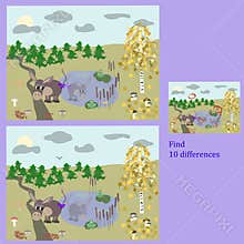 ind 10 differences rebus for children under 6 years old