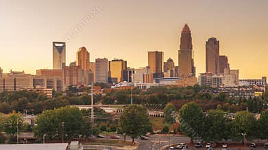 Charlotte, North Carolina, USA Uptown Skyline