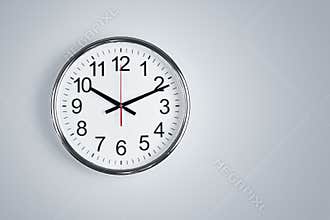 Clock hanging at the wall