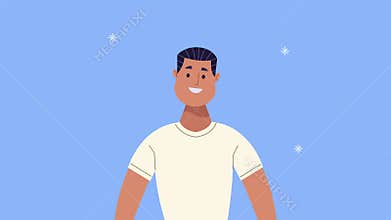 young man standing avatar character