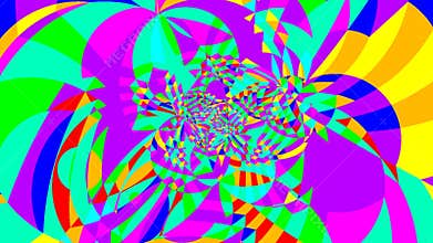 Colorful abstract motion footage clip with color transformation of nice fractal