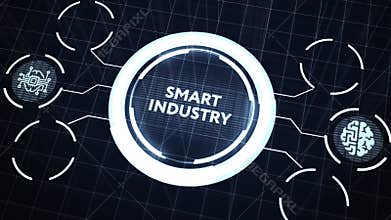 Smart industry 4.0 manufacturing technology concept