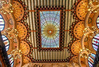 Palace of Catalan music in Barcelona, Spain
