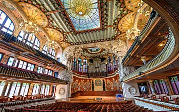 Palace of Catalan music in Barcelona, Spain
