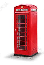 Red phone booth in London UK